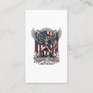 Patriotic Revolutionary War Skeleton Dark Patriot Business Card
