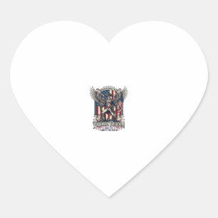 Patriotic Revolutionary War Skeleton Dark Patriot  Heart Sticker