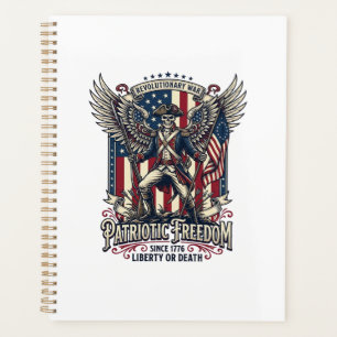 Patriotic Revolutionary War Skeleton Dark Patriot Planner