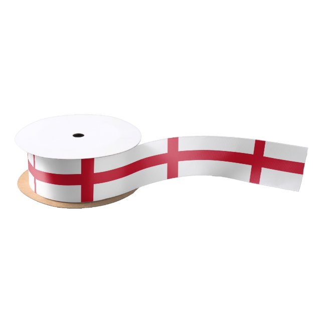 Patriotic Ribbon with Flag of England Satin Ribbon (Spool)