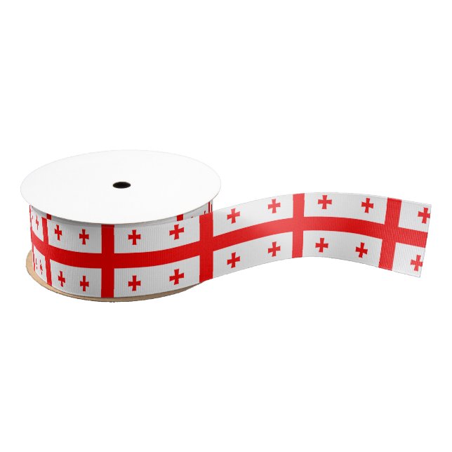 Patriotic Ribbon with Flag of Georgia Grosgrain Ribbon (Spool)