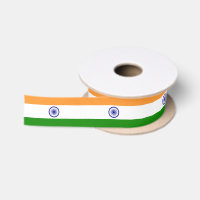 Patriotic Ribbon with Flag of India
