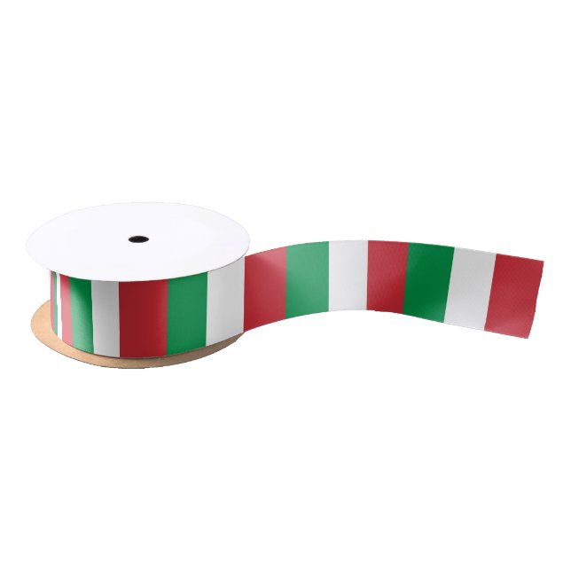 Patriotic Ribbon with Flag of Italy Satin Ribbon (Spool)