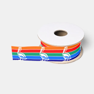 Patriotic Ribbon with Flag of St. Petersburg Grosgrain Ribbon