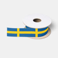 Patriotic Ribbon with Flag of Sweden