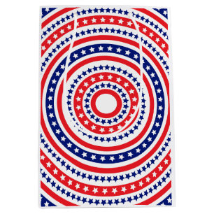 Patriotic Ring Pattern Medium Gift Bag