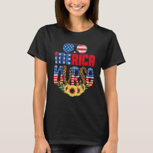 Patriotic Rn Lpn Cna American Flag July 4th Nurse T-Shirt
