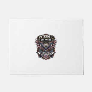 Patriotic Rock Eagle Crest Music Rock Metal Patrio Doormat