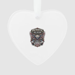 Patriotic Rock Eagle Crest Music Rock Metal Patrio Ornament