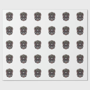 Patriotic Rock Eagle Crest Music Rock Metal Patrio Wrapping Paper