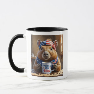 Patriotic Rodent Mug - Funny 'Merica Brew Capybara