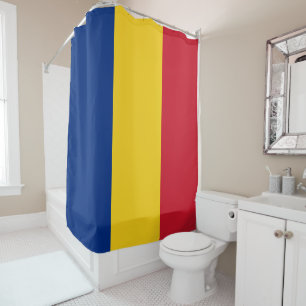 Patriotic Romania flag Romanian Shower Curtain