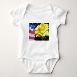 Patriotic Rose Baby Bodysuit