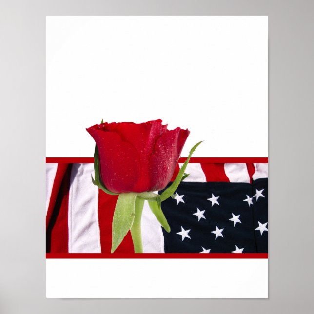 Patriotic Rose Poster (Front)