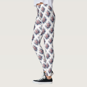 Patriotic Roses Leggings