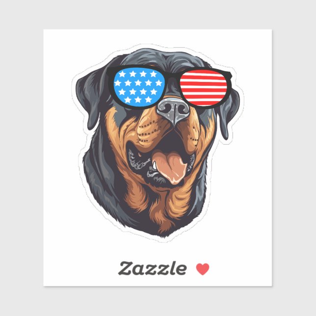 Patriotic Rottweiler (Sheet)
