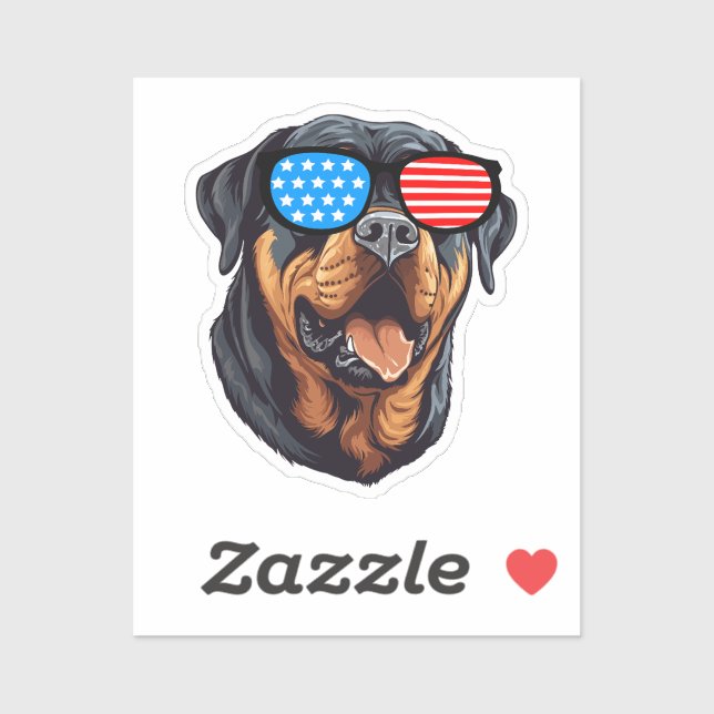 Patriotic Rottweiler (Sheet)