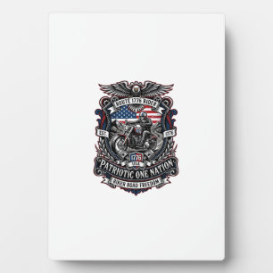 Patriotic Route 1776 Rider Biker Road Freedom Patr Plaque