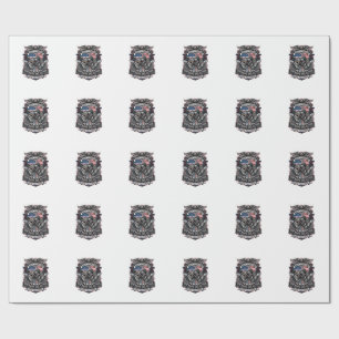 Patriotic Route 1776 Rider Biker Road Freedom Patr Wrapping Paper