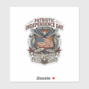 Patriotic Rust Flag Survivor Zombie Apocalypse Fre