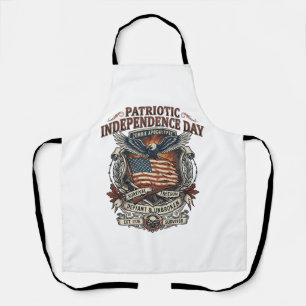 Patriotic Rust Flag Survivor Zombie Apocalypse Fre Apron