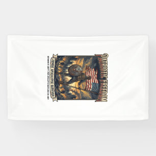 Patriotic Rust Flag Survivor Zombie Apocalypse Fre Banner