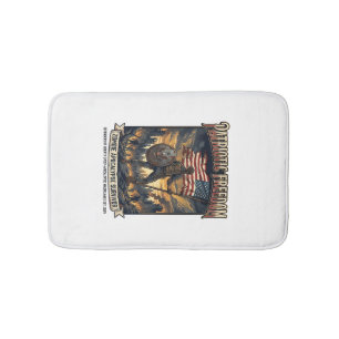 Patriotic Rust Flag Survivor Zombie Apocalypse Fre Bath Mat