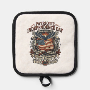 Patriotic Rust Flag Survivor Zombie Apocalypse Fre Pot Holder