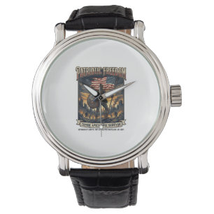 Patriotic Rust Flag Survivor Zombie Apocalypse Fre Watch