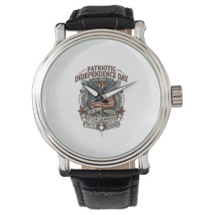 Patriotic Rust Flag Survivor Zombie Apocalypse Fre Watch