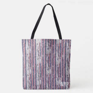 *~* Patriotic Rustic Barnwood US Flag Tote Bag