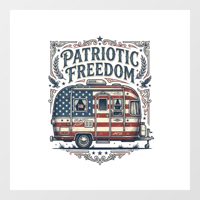Patriotic RV Camper Vector Graphic Tee (Sheet)
