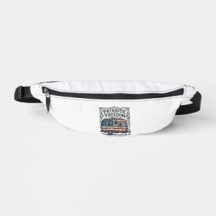 Patriotic RV Camper Vector Graphic Tee Bum Bags