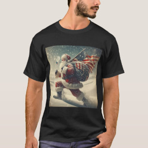 Patriotic Santa Basic Dark T-Shirt