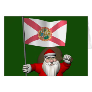 Patriotic Santa Claus Visiting Florida
