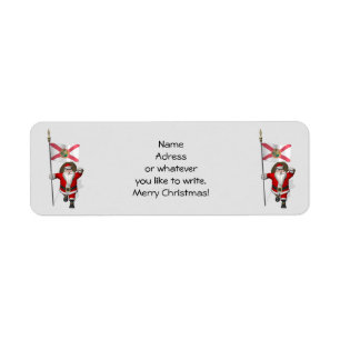 Patriotic Santa Claus Visiting Florida Return Address Label