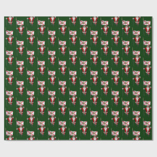 Patriotic Santa Claus Visiting Florida Wrapping Paper