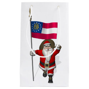 Patriotic Santa Claus Visiting Georgia Small Gift Bag