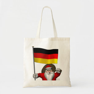 Patriotic Santa Claus With Ensign Of Germany Tote Bag