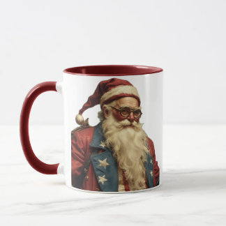 Patriotic Santa Clause Mug