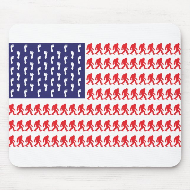 Patriotic Sasquatch Mouse Pad (Front)