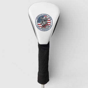Patriotic Schnauzer Dog Vintage Golf Head Cover