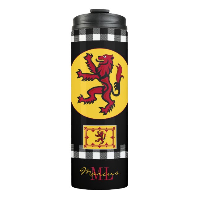 Patriotic Scotland Mug, Scottish Flag, Red Rampant Thermal Tumbler (Front)