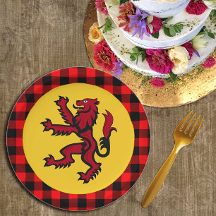 Patriotic Scotland plate, Scottish Flag, Rampant Paper Plate