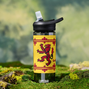 Patriotic Scotland, Rampant, Yellow Scottish Flag Water Bottle