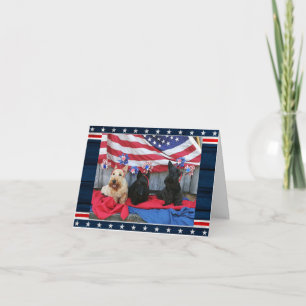Patriotic Scotties Note Card