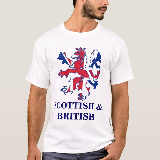 Patriotic Scottish and Brtish T-Shirt (Front)