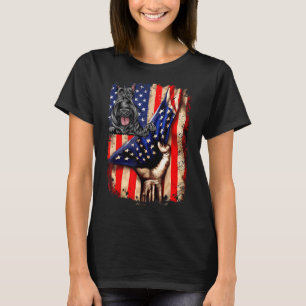 Patriotic Scottish Terrier American Flag Dog T-Shirt