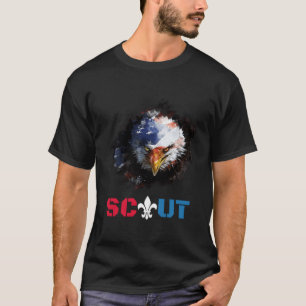 Patriotic Scout Boy Girl Scouting Lover Us Flag Ea T-Shirt