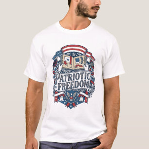 Patriotic Scrapbooker Vector Graphic Tee_1 T-Shirt
